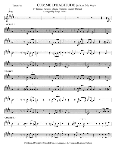 Comme D'habitude (arr. Jorge Juárez)