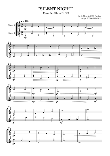 SILENT NIGHT (arr. Francesco Bardelle)