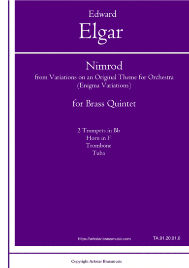 Elgar: "Nimrod" from Enigma Variation (Variations on an Original Theme for Orchestra for Brass Quint (arr. Arkstar Brassmusic)