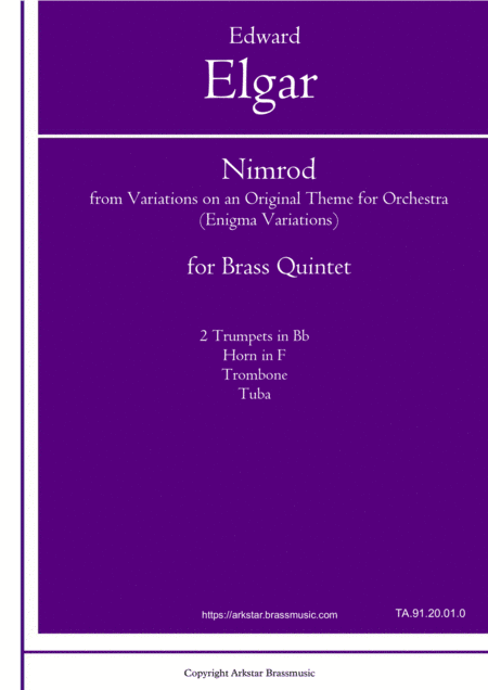 Elgar: "Nimrod" from Enigma Variation (Variations on an Original Theme for Orchestra for Brass Quint (arr. Arkstar Brassmusic)