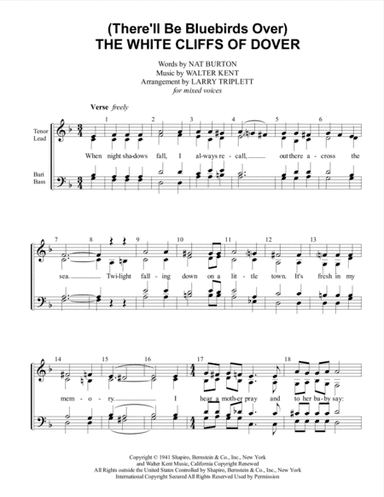 (there'll Be Bluebirds Over) The White Cliffs Of Dover (arr. Larry Triplett)