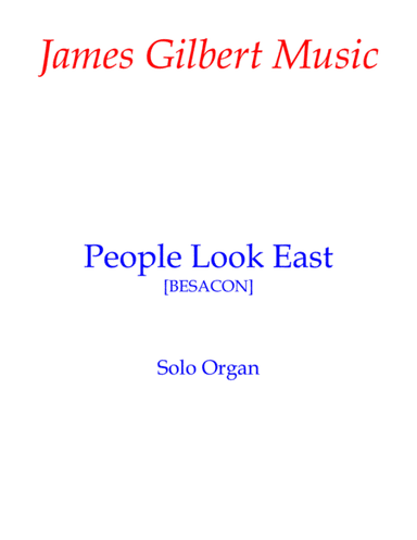 People Look East (arr. James Gilbert)