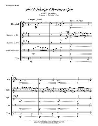 All I Want For Christmas Is You (arr. Christian J Jesse)
