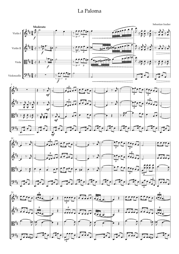 La Paloma (arr. Unknown)
