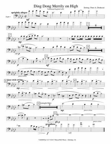 Ding Dong Merrily on High - Mixed Tuba Quartet (arr. Peter A. Drahozal)