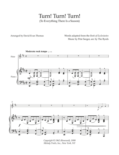 Turn! Turn! Turn! (to Everything There Is A Season) (arr. David Evan Thomas)