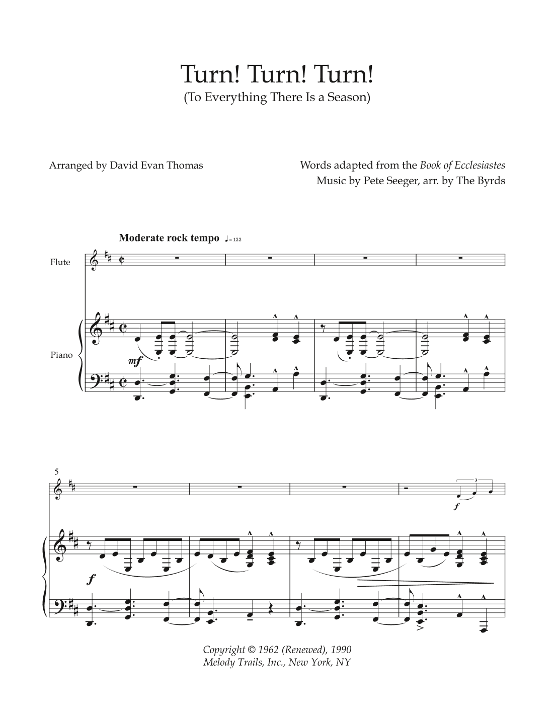 Turn! Turn! Turn! (to Everything There Is A Season) (arr. David Evan Thomas)