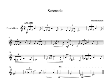Serenade - Franz Schubert (French Horn) (arr. Digital Book Music)