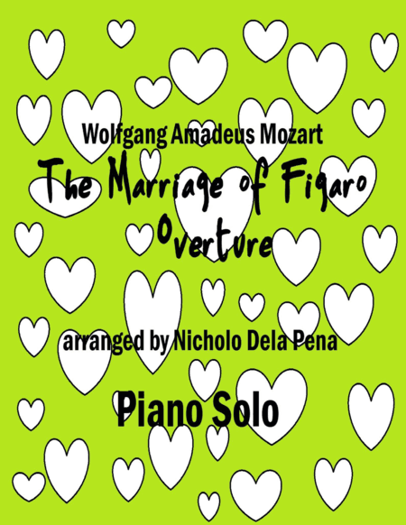 "Overture" The Mariage of Figaro Alphabetized notes for easy Playing for Piano Solo (arr. Nicholo Dela Pena)