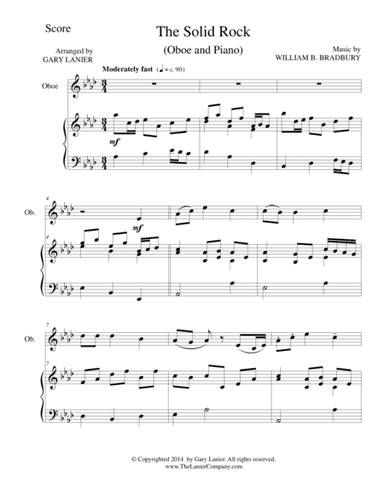 THE SOLID ROCK (Oboe/Piano and Oboe Part) (arr. Gary Lanier)