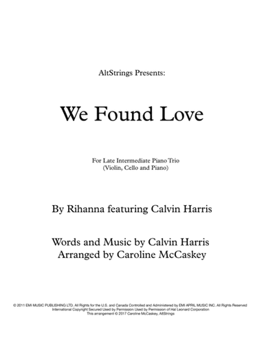 We Found Love (arr. Caroline McCaskey)