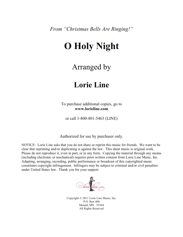 O Holy Night (from the album Christmas Bells Are Ringing!) (arr. Lorie Line)