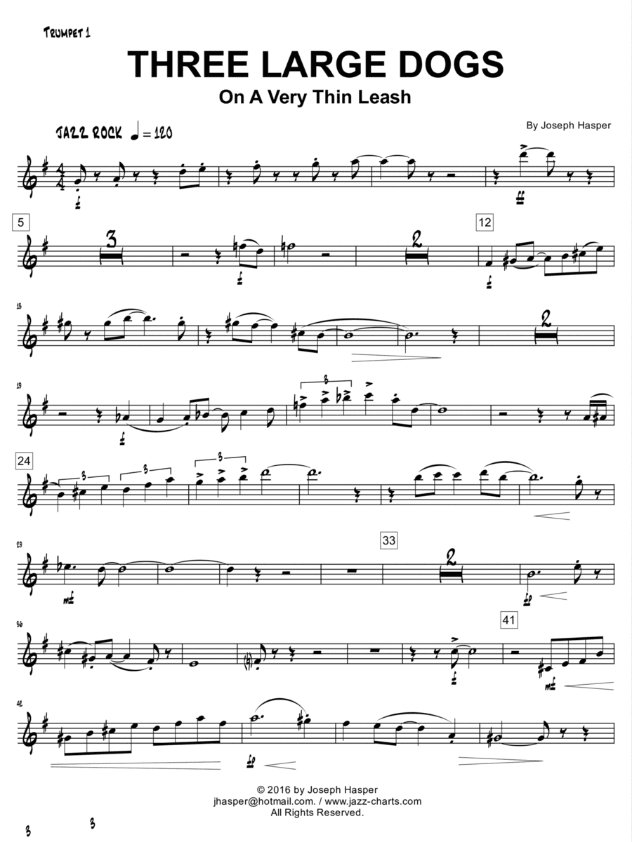 Three Large Dogs on a Very Thin Leash (Jazz Ensemble)