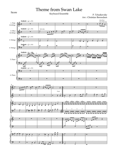 Theme from Swan Lake - Keyboard Ensemble (arr. Christian Bennedsen)