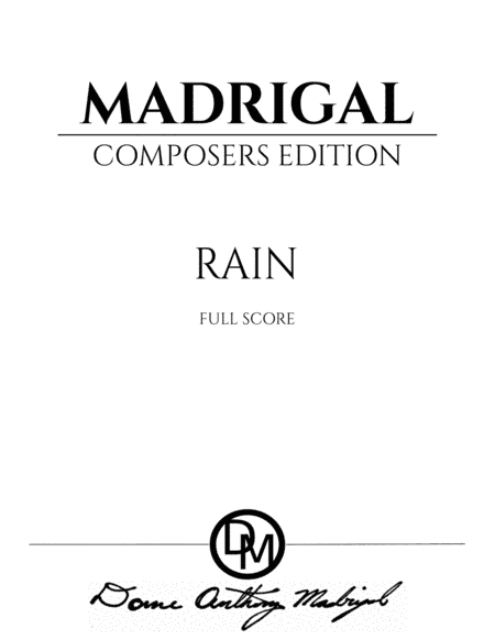 Rain - Full Score