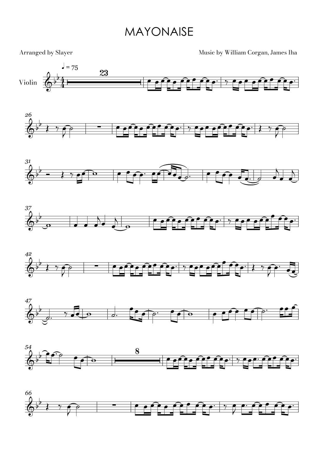 Mayonaise (arr. Slayer)