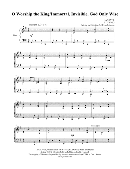 O Worship the King with Immortal, Invisible, God Only Wise (arr. Christine Sullivan Robbins)