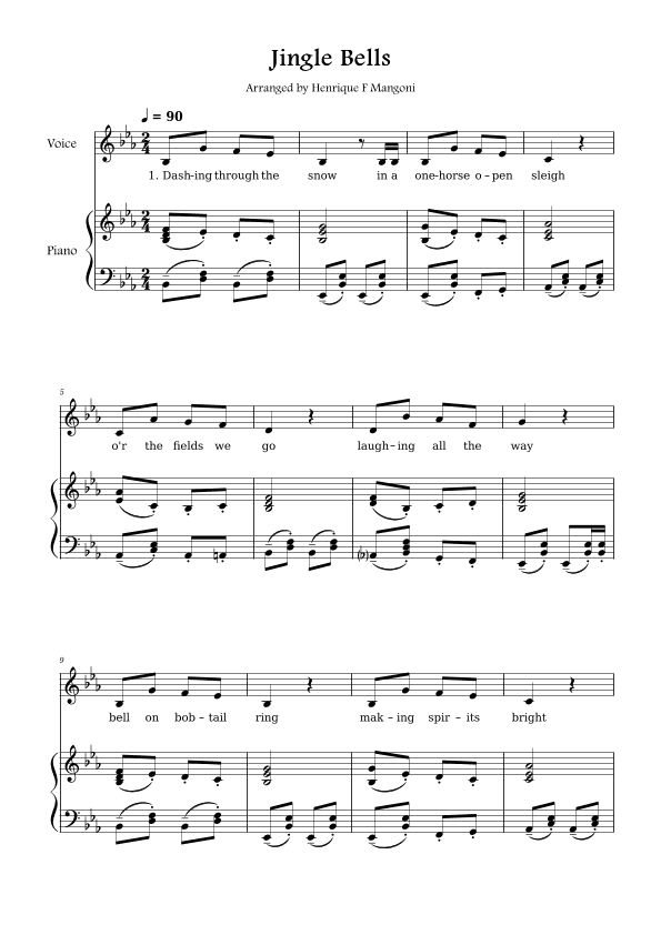 Jingle Bells (arr. Henrique F Mangoni)