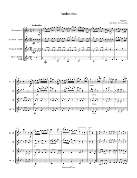 Andantino (arr. Nick Lacanski)