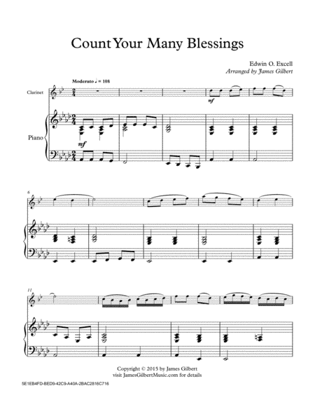 Count Your Many Blessings (arr. James Gilbert)
