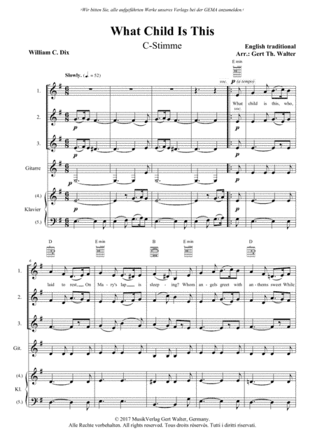 What Child Is This (arr. Gert Th. Walter)