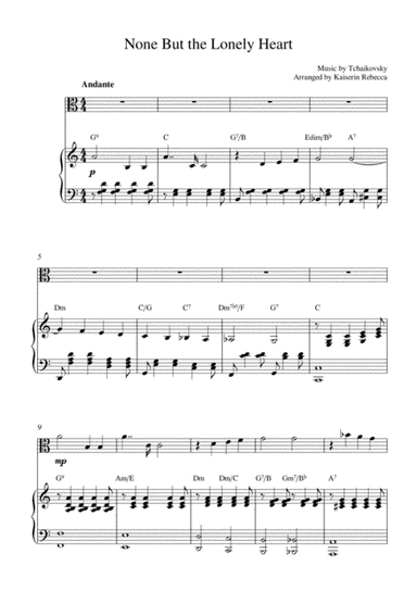 None But The Lonely Heart (arr. Kaiserin Rebecca)