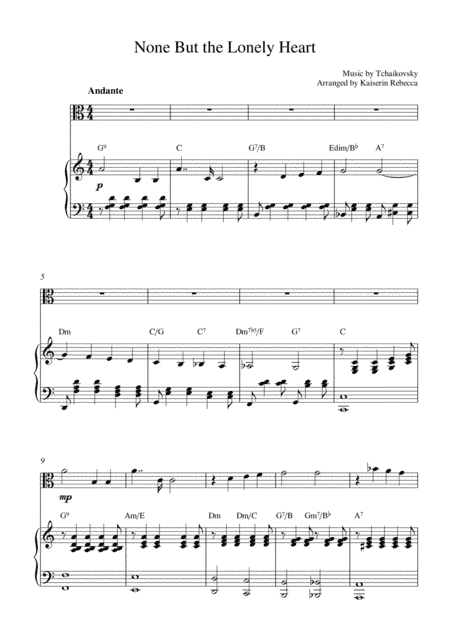 None But The Lonely Heart (arr. Kaiserin Rebecca)