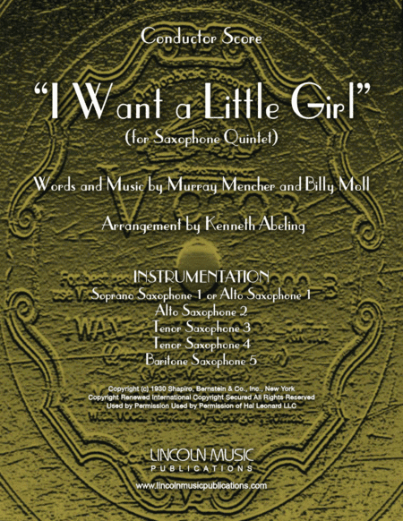 I Want A Little Girl (arr. Kenneth Abeling)
