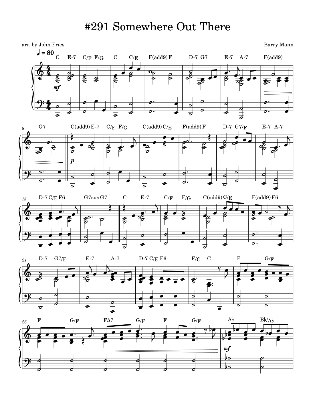 Somewhere Out There (arr. John Fries)