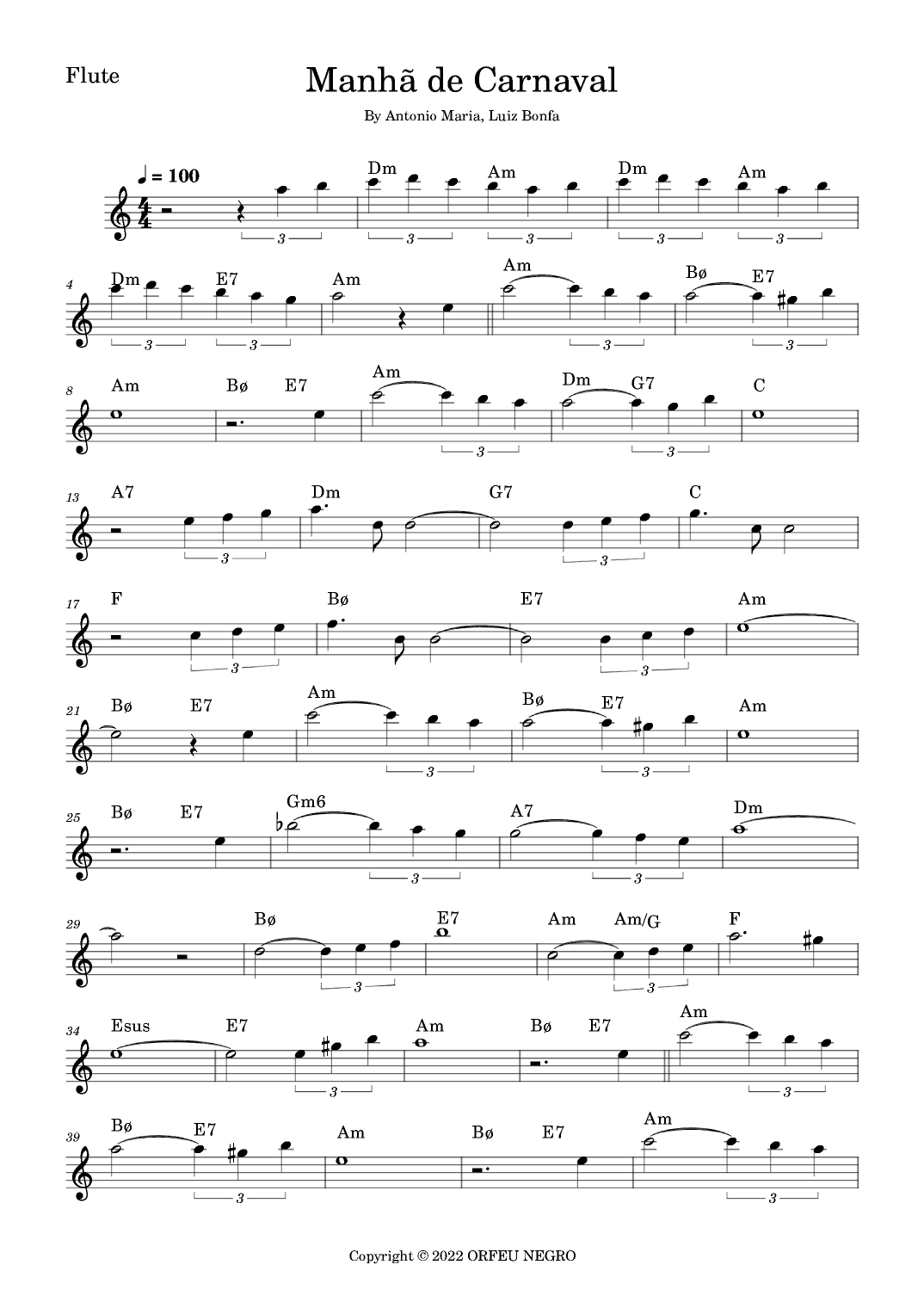 Manha De Carnaval (arr. Fabio Eduardo de Oliveira)