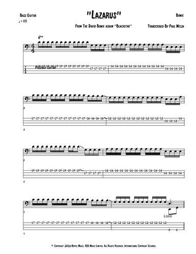 Lazarus (arr. Accubass)