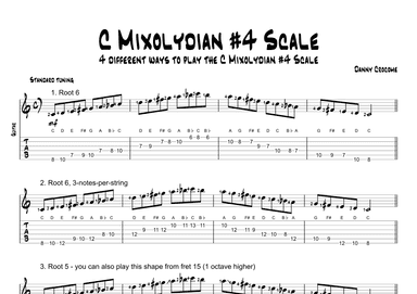 C Mixolydian #4 Scale (4 Ways to Play)