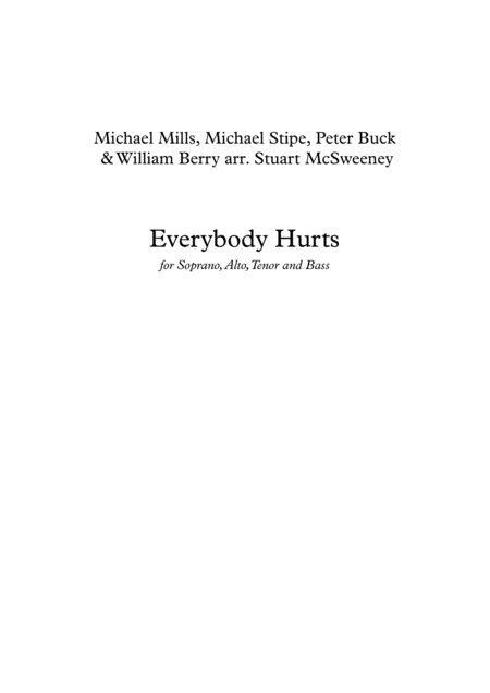 Everybody Hurts (arr. Stuart McSweeney)