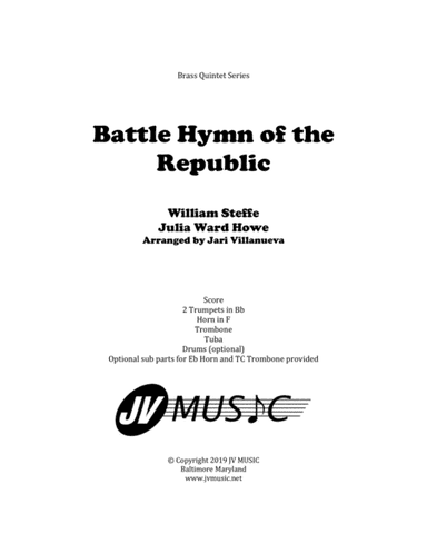 Battle Hymn of the Republic for Brass Quintet (arr. Jari Villanueva)