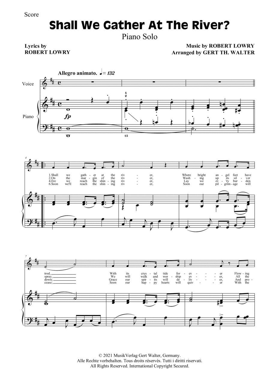 Shall We Gather At The River (arr. Gert Th. Walter)