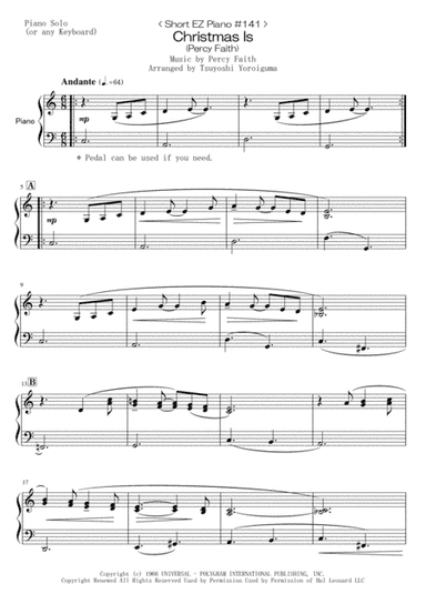 Christmas Is (arr. Tsuyoshi Yoroiguma)