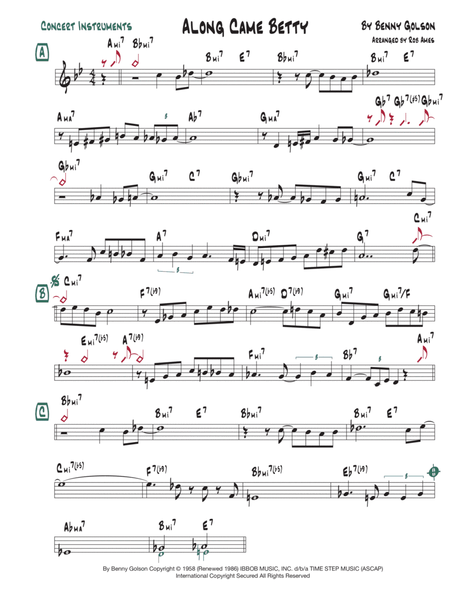 Along Came Betty (arr. Rob Ames)