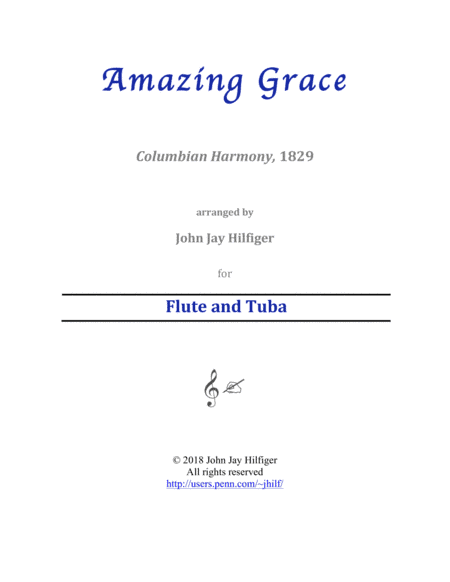 Amazing Grace for Flute and Tuba (arr. John Jay Hilfiger)