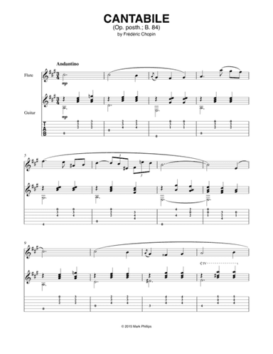 Cantabile in B-flat Major (Op. posth.; B. 84) (arr. Mark Phillips)