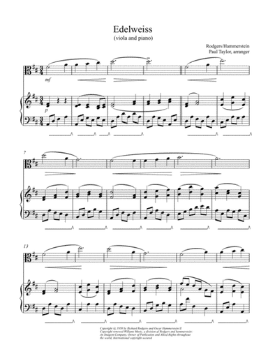 Edelweiss (arr. Paul Taylor)