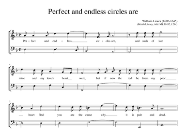 Perfect and endless circles are (arr. Early Music Scores)