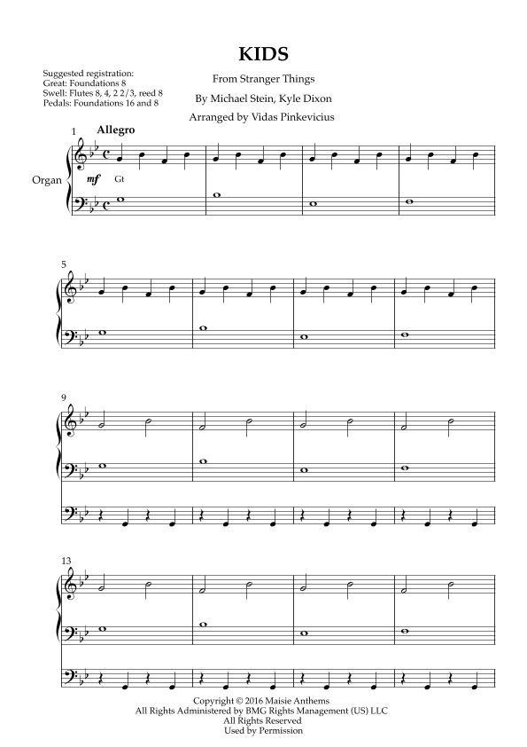 Kids (arr. Vidas Pinkevicius)