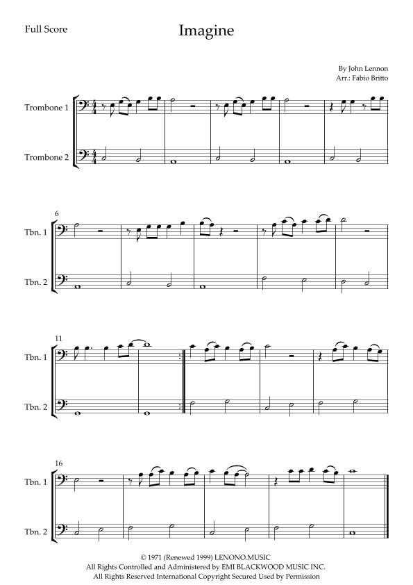 Imagine (arr. Fabio Britto)