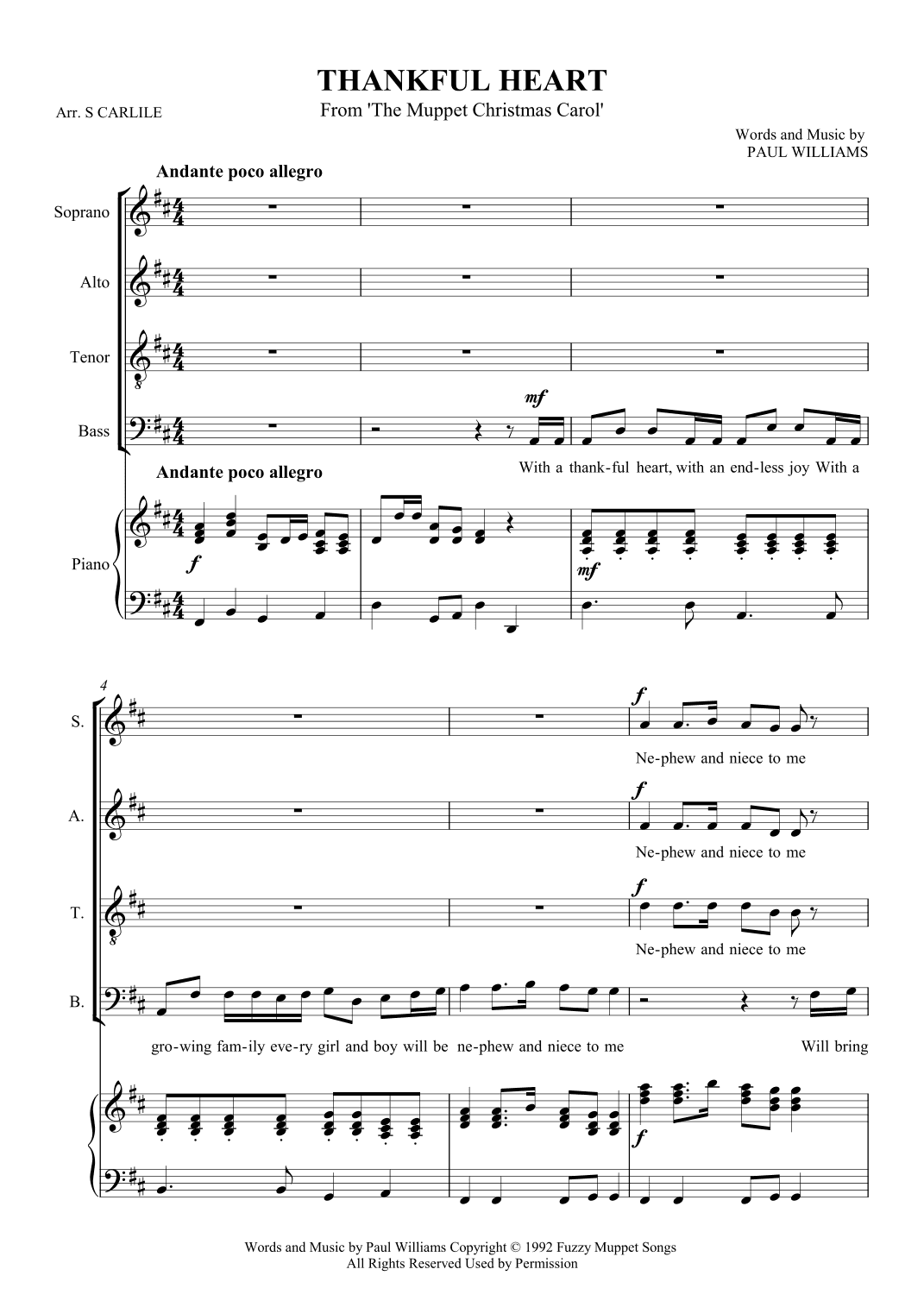Thankful Heart (arr. SCMusic)