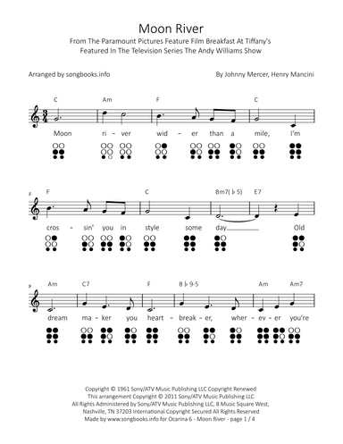 Moon River (arr. songbooks.info)