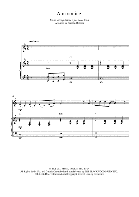 Amarantine (arr. Kaiserin Rebecca)