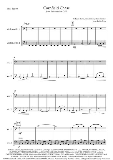 Cornfield Chase (arr. Fabio Britto)