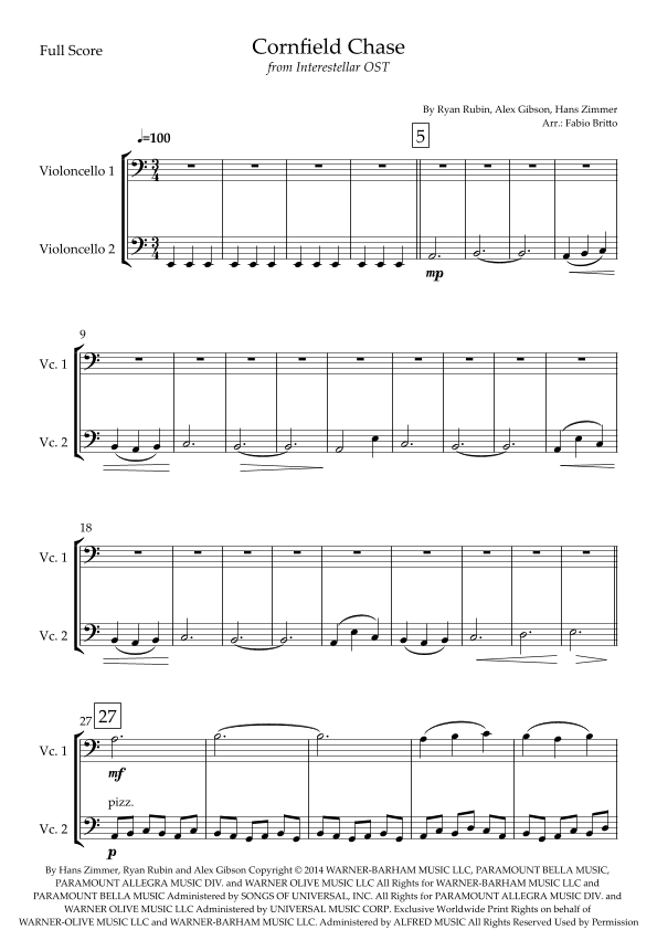 Cornfield Chase (arr. Fabio Britto)