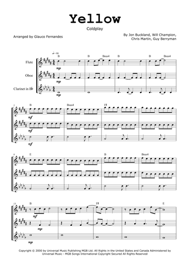 Yellow (arr. Glauco Fernandes)