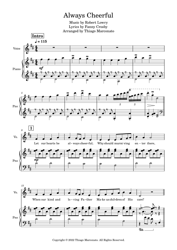 Always Cheerful (arr. Thiago Marconato)